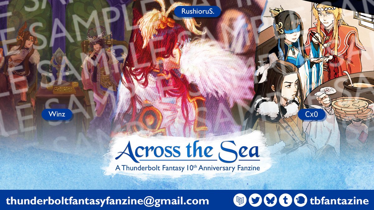 TBFantazine's tweet photo. Today’s previews:
今天的預覽：
本日のプレビュー：

✨ Winz
✨ RushioruS. (@RushioruS)
✨ Cx0 (@Modi_1025)

Preorders open!
預購開始！
予約が開始しました！
https://t.co/HcQllssRJy

#TBFantazine
#TBFantazine2026
#東離劍遊紀10周年同人合誌
#サンファン10周年記念同人アンソロジー https://t.co/WxlrwTntn4