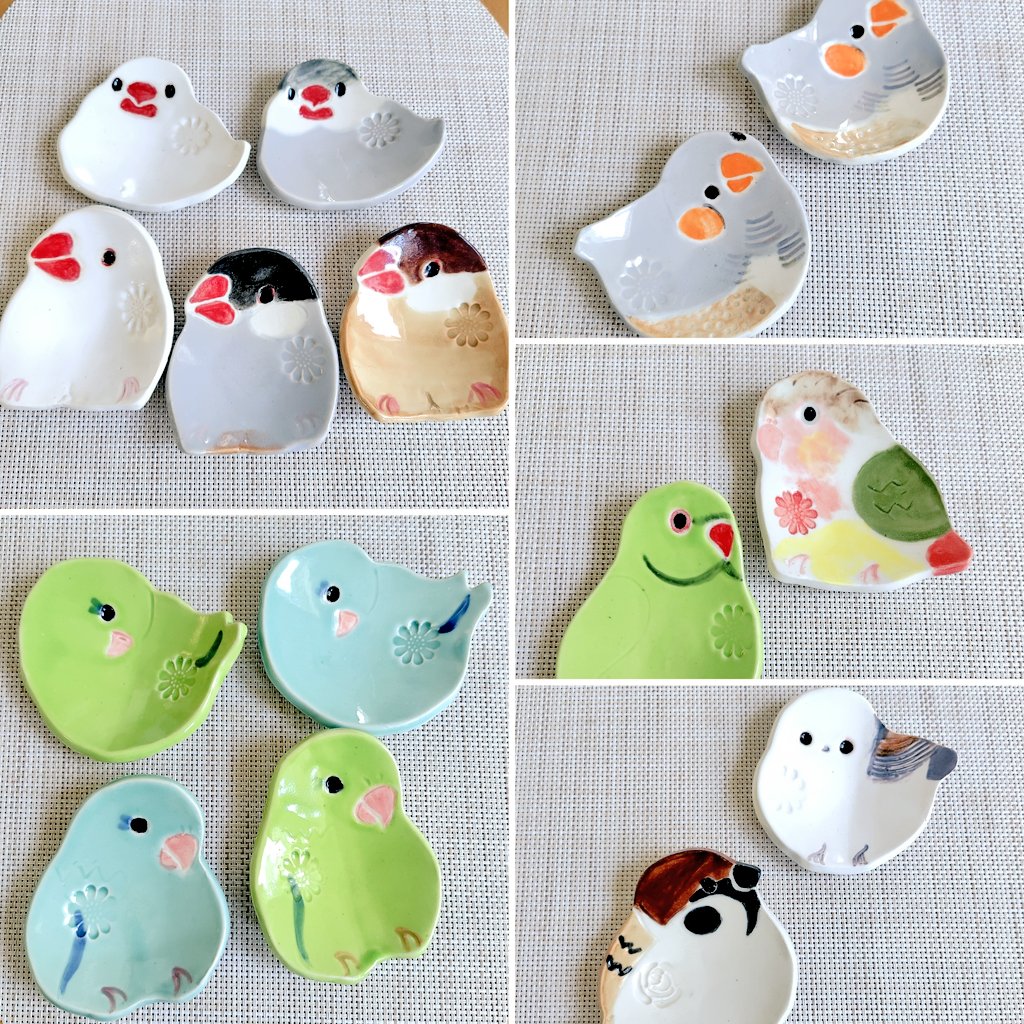 豆皿の集合写真です😊
人気モノを集めました。
明日からよろしくお願いいたします！

委託🕊️4/9(木)〜13(月)
#ことりバザール

#サイボク
#陶芸 #まめるり #豆皿