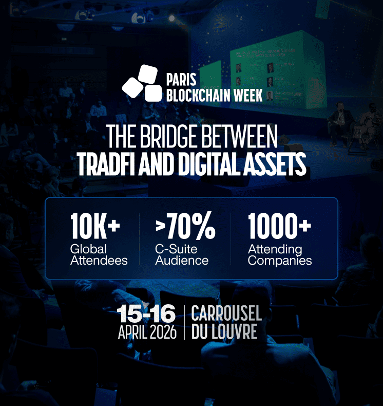 Cointelegraph's tweet image. 🚨 LATEST: @parisblockweek 2026 registration closes on April 10.

Don’t miss your opportunity to join:

• Institutions overseeing trillions in capital
• Founders building #digital future
• 10,000+ leaders from 1,000+ companies, with 70% at C-suite level.

📍 Carrousel du