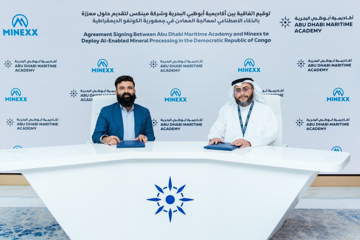 AdmacademyUAE's tweet photo. شراكة متميّزة! تتعاون أكاديمية أبوظبي البحرية مع شركة "مينكس" لنشر تقنيات فرز الخامات بالذكاء الاصطناعي في جمهورية الكونغو الديمقراطية، لتحويل المعادن منخفضة الجودة إلى ثروة تصديرية قيّمة، وتعزيز الكفاءة، ودعم نمو التجارة الإفريقية.
#ثورة_الذكاء_الاصطناعي https://t.co/vzgXT4JyBV