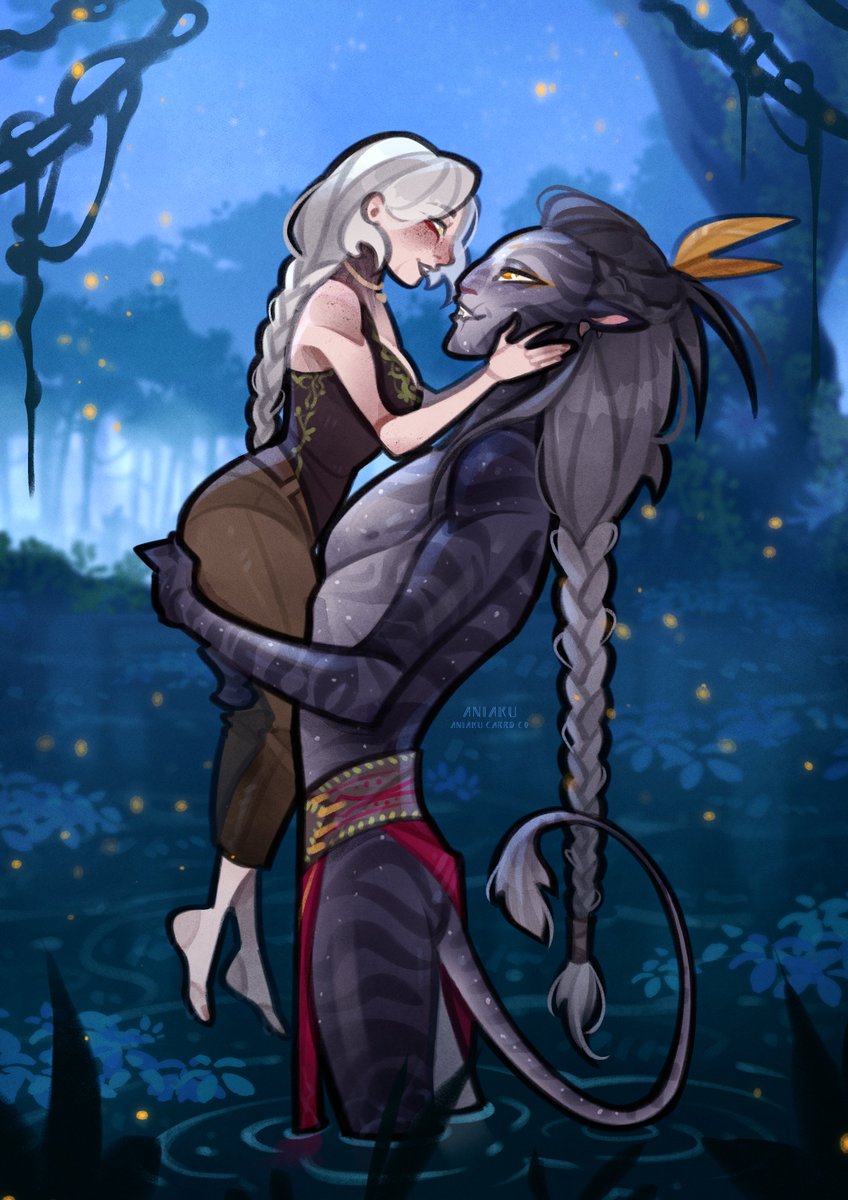 If we talk about Avatar OCes, these are just my main OCes, adapted to the Avatar setting 🤭

Human who doesn't even have an avatar and Na'vi-outcast, who found something in each other they couldn't find in anyone else