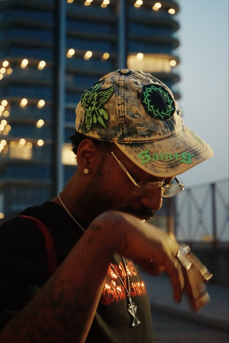 DB_nigeria's tweet photo. David Blackmoore x The Real Saints [ @RealSaints_WW ]
“Patchwork” caps 
[Sprayed and Unsprayed] photographed by Asiafa Fego https://t.co/anMIitha1S