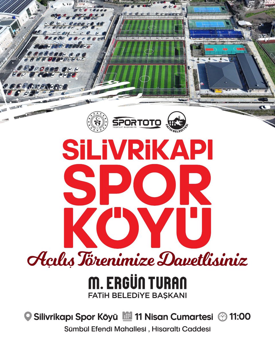Gençlik ve Spor Bakanımız Sn. Osman Aşkın Bak'ın katılımıyla, Silivrikapı Spor Köyü'müzü açıyoruz.

Halı sahalar,  padel pistleri, tenis kortları ve basketbol sahasıyla gençlerimize dolu dolu bir spor alanı hazırladık.

Kahvehane ve otoparkıyla birlikte tesisimizi yaşayan bir
