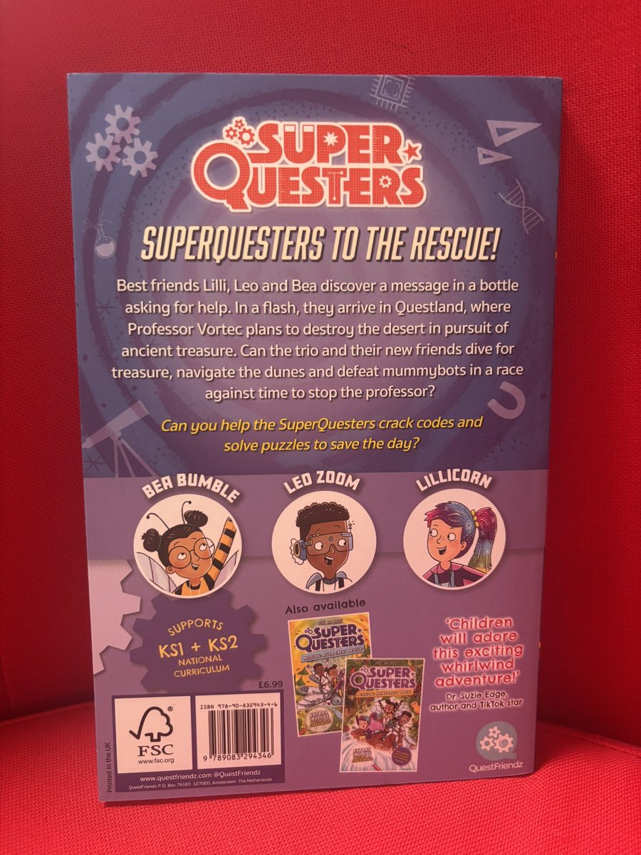 KateHeap1's tweet photo. Join the SuperQuesters in this exciting STEM series. Full of facts, puzzles and an engaging story, it’s just right for age 6-9.
Mission: Desert Danger publishes 7th May 2026.
@QuestFriendz https://t.co/GPeFKG1czb