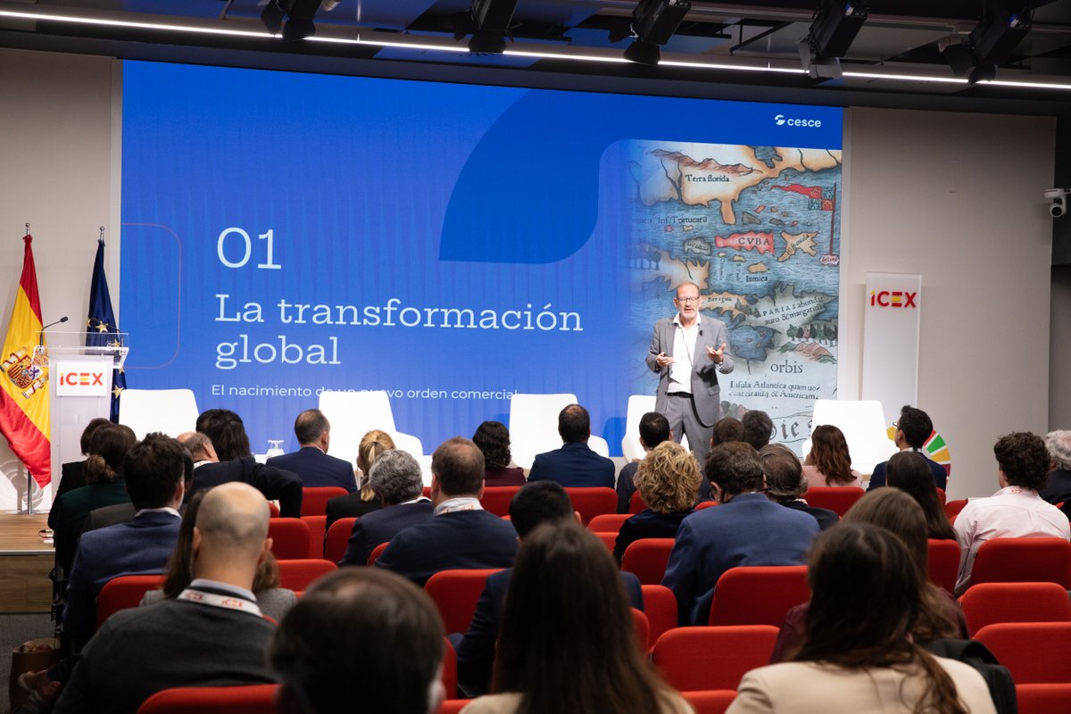 ICEX_'s tweet image. 🗺️ La #geopolítica y la #financiación en el #comercio #internacional, así como sus implicaciones clave para la #empresa, han sido el eje de una jornada organizada por @ICEX, que ha reunido a empresas interesadas en comprender y anticipar los riesgos del entorno global.

🌍 ICEX