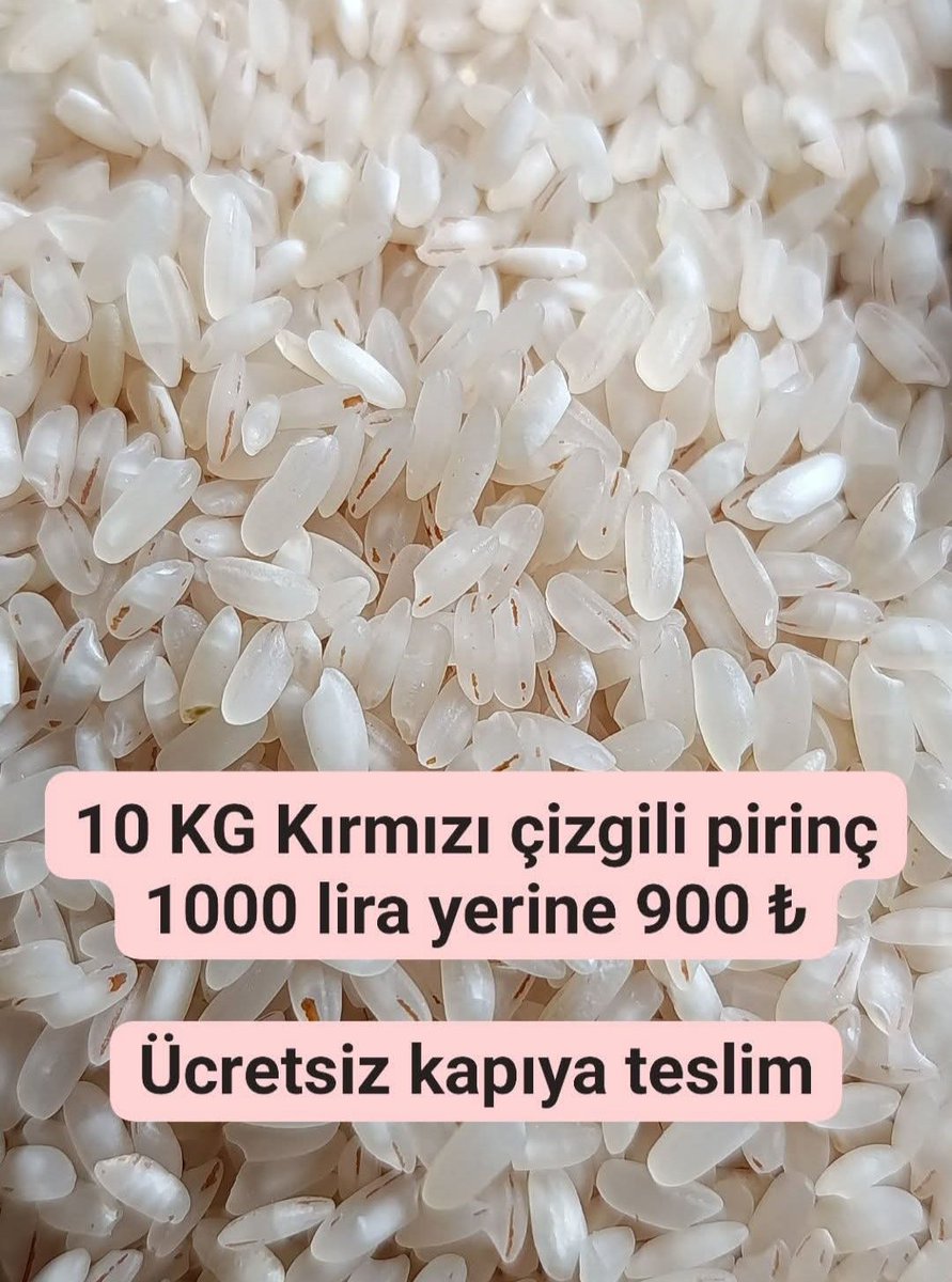 Kargiyoresel's tweet photo. Çocukluğunuzun pirinci olan kırmızı çizgili indirimde. 

☎️ :0 555 005 05 15 +WhatsApp 

📩 :kargiyoreselurunpazari@outlook.com https://t.co/nuXfnca4oX