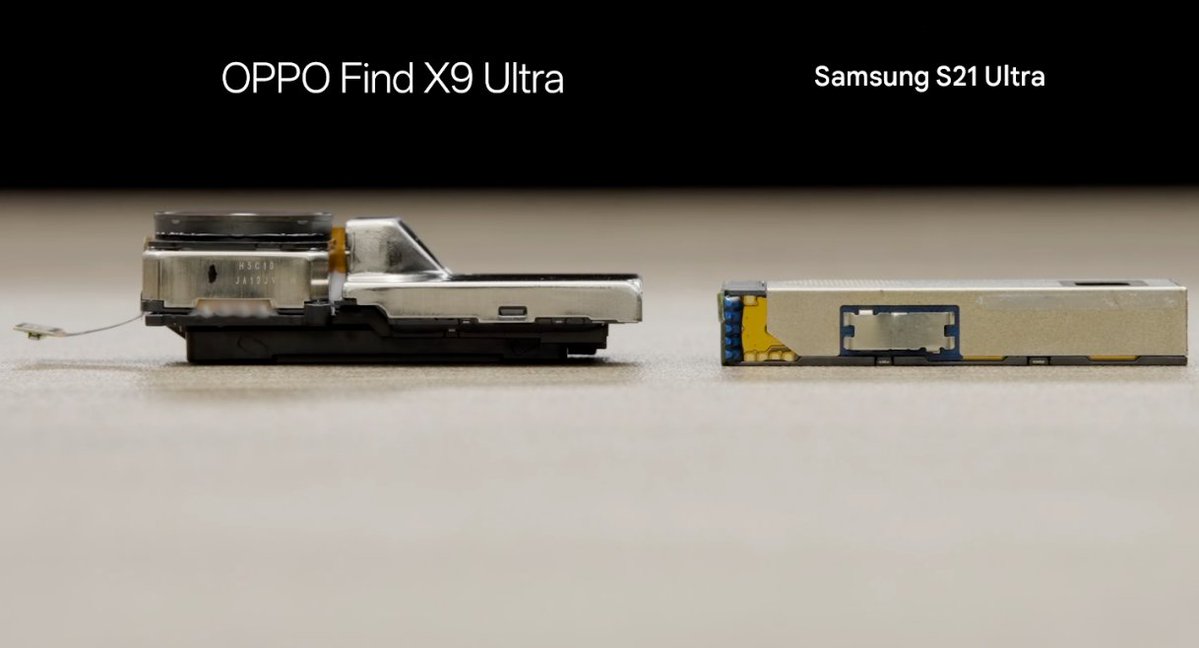 ISAQUES81's tweet image. Oppo Find X9 Ultra vs Galaxy S21 Ultra - 10x Sensors
* Check out the difference between the 10x optical zoom sensors here.