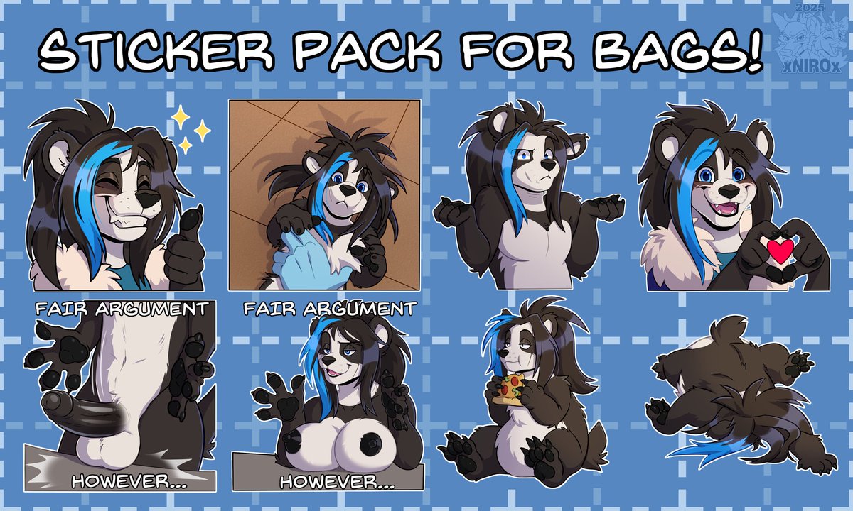 nironsfw's tweet photo. Sticker comm for Bags/Baggotry of their character Ayse! https://t.co/pEDWbKv7By