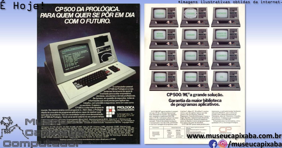 museucapixaba's tweet photo. É hoje! O computador Prológica CP-500 de 1982.
+em https://t.co/qskiwHkHAQ
#MuseuCapixaba #mcc #éhoje #museu #OnThisDay #Prológica #CP500 #JosephBlumenfeld #LeonardoBellonzi #dBASE #FILCRES #TRS80ModelIII #RadioShack #TandyCorporation #TRS80 #WordStar #Z80 #Zilog #Zilog #Z80 https://t.co/qB2NFYhEtX