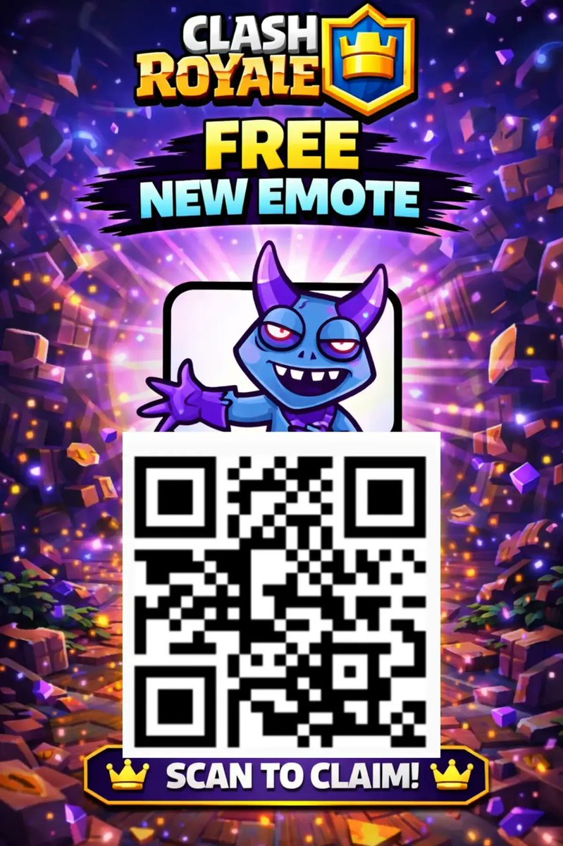 Benfica_Mistica's tweet photo. Free New Emote Clash Royale QR Code

#clashroyale https://t.co/noAxuvLQnQ