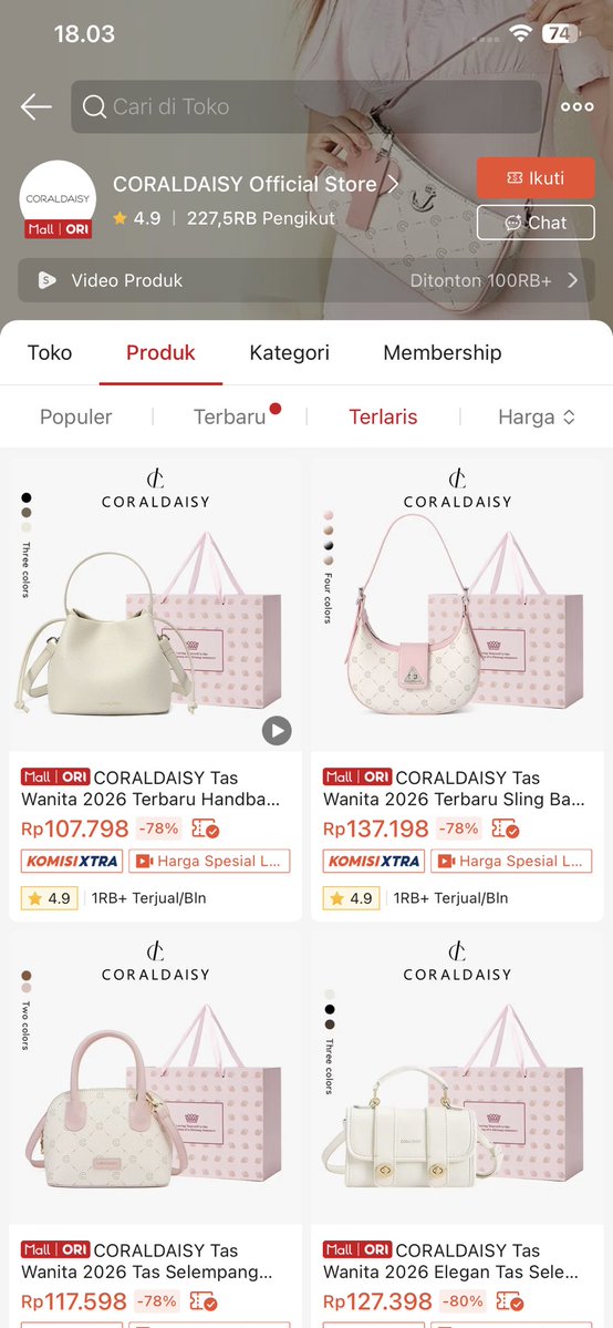 nirwana19866's tweet image. STOP BELI TAS MAHAL DEMI GENGSI ‼️
Banyak brand lokal designnya  elegan &amp;amp; harga jauh lebih terjangkau 

Brand LOKAL yang recommended👇
Les catino
Coraldaisy
Rainsmore 
Yude
Flicka
Kalani
Jims honey 
Berrybenka

Modelnya clean, stylish&amp;amp;vibesnya mahal, Jadi pilih sesuai budget aja