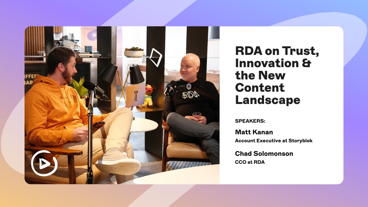 What’s shaping the future of #content, and why does trust matter most?

Chad Solomonson (<a href="/RDA_Digital/">RDA</a>) shared why RDA chose Storyblok as a key partner, pointing to its dev-led product philosophy and strong company culture.

Watch now: okt.to/qi2CEI