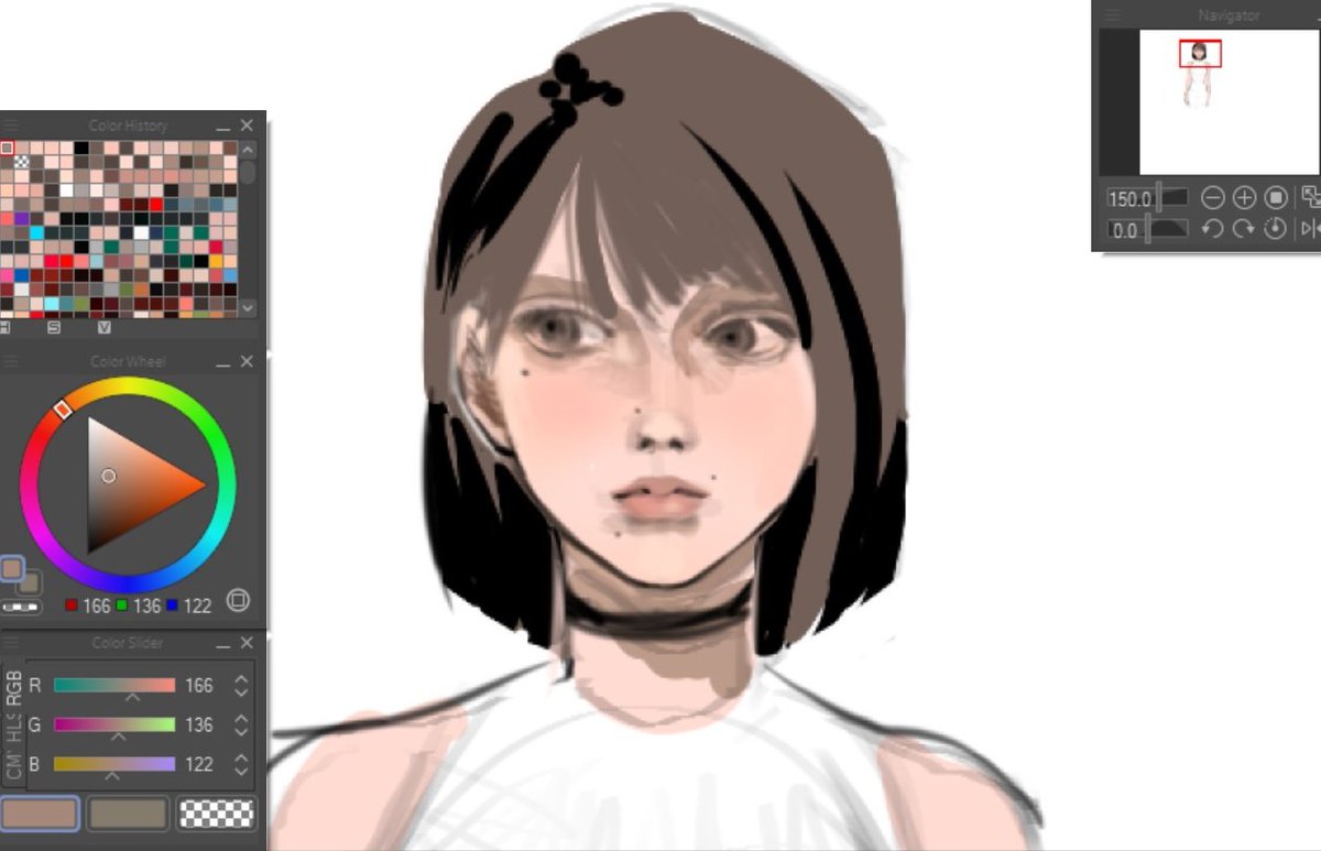 grubirl's tweet photo. art study(?) except the right eye is wonky because i have a bad habit of not flipping the canvas while i work https://t.co/cHg1zwSW7B