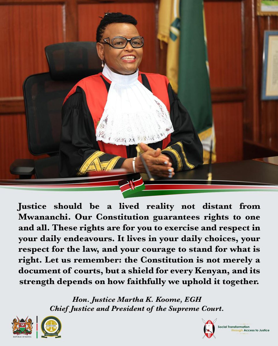 Hon. Justice Martha K. Koome, FCIArb, EGH tweet media