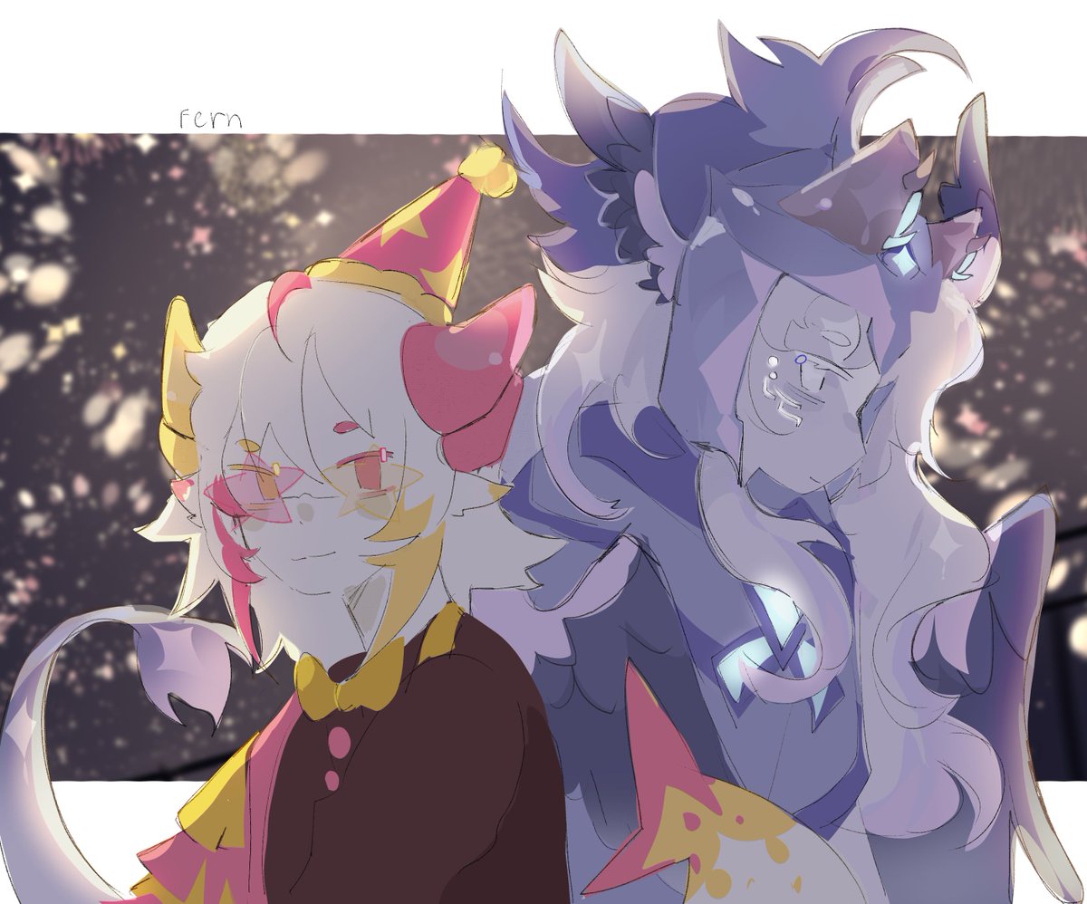 fernphighting's tweet image. "can uou draw partyfollower... follower sworg and party rocket 😢" -&amp;gt; i tryy 
fernphighting.straw.page 
#swocket