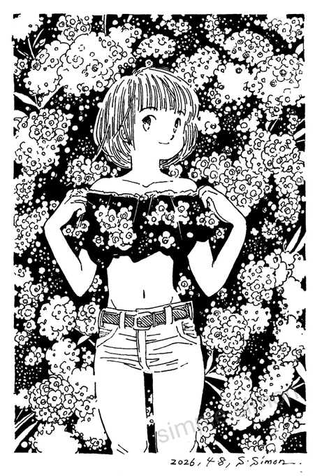 本日の1枚
「コデマリ」
素直に小手鞠、です。
バラ科シモツケ属。
こんもりとした姿を描くのは案外難しいです😅
ハガキサイズ絵😺 
