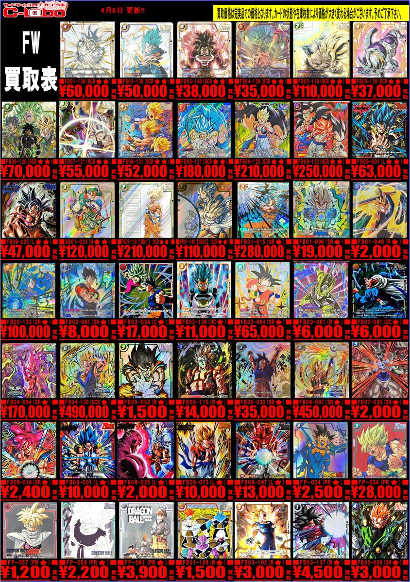 フュージョンワールド 買取情報】 ドラゴンボールフュージョンワールド