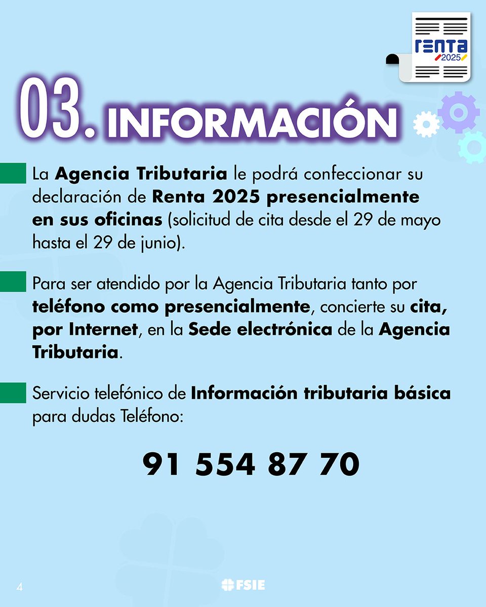 FsieCantabria's tweet image. 📅 ¡FSIE te informa! Arranca la Campaña de Renta 2025.

Repasamos el calendario completo de fechas clave y las casillas más importantes que debes revisar en tu borrador (¡no olvides la cuota sindical!).

No te pierdas los plazos 👇
fsie.es/actualidad-com…
#FSIE #Renta2025