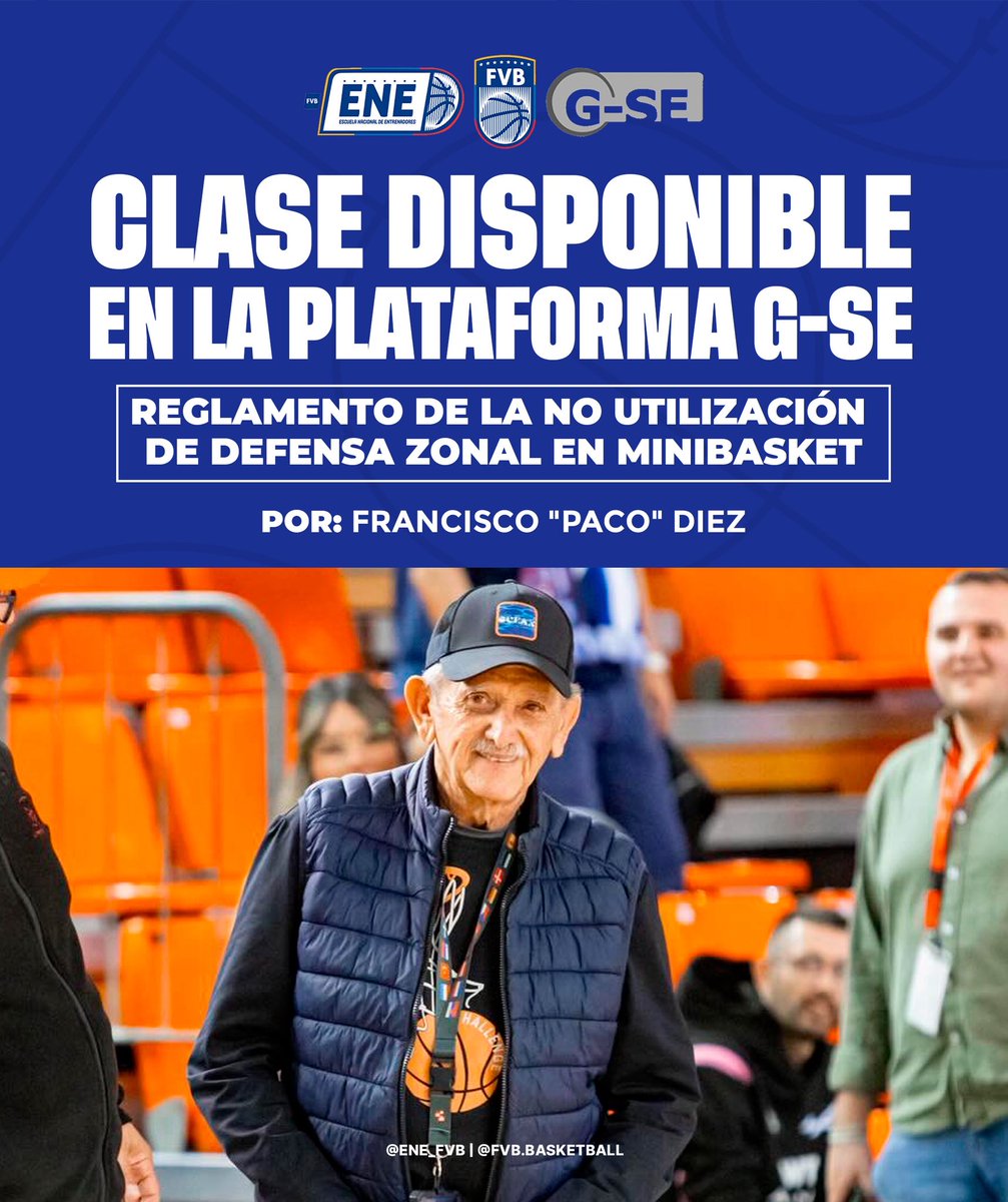 ene_fvb's tweet photo. 🧑🏻‍🏫 Esta semana habilitamos una clase dictada por el entrenador venezolano Francisco “Paco” Diez para la cohorte 2026-I del Nivel I. 

💻 Disponible en la plataforma G-SE.

🏀 Tema: reglamento de la no utilización de defensa zonal en minibasket. 

#ENE
#MasBaloncesto https://t.co/rag0qMJ8fO