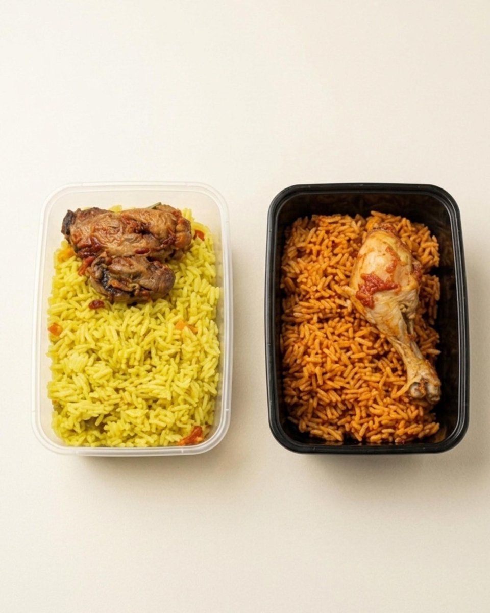 _summerskitchen's tweet photo. Jollof, Fried rice… or both? 😋🍛

No stress, we’ve got your cravings sorted.

📲 Order now via WhatsApp 0701 987 6613 or DM @__summerskitchen

#SummersKitchen #JollofRice #FriedRice #LagosFoodVendor #NaijaFood #OrderNow #FoodLovers #LagosMeals #GoodFoodGoodMood https://t.co/78F9mX0nd5