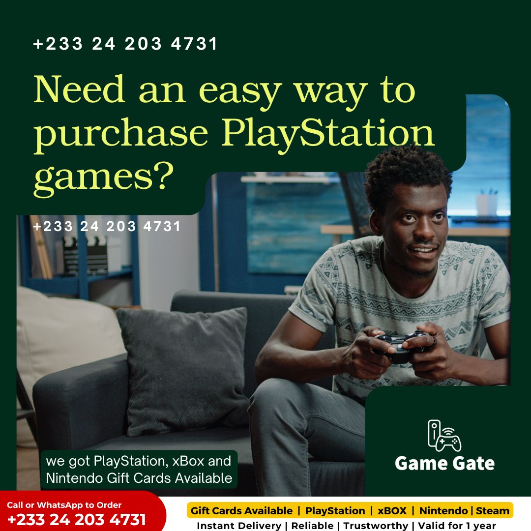 GameGateGh's tweet image. 🎯 Gamers’ First Choice.
Because we know what gamers want — and deliver it.
#giftcard #ghana #gamegategh #playstation #Xbox #ps4 #ps5 #psn #gamer #videogame #gamingplug #GhanaGamers