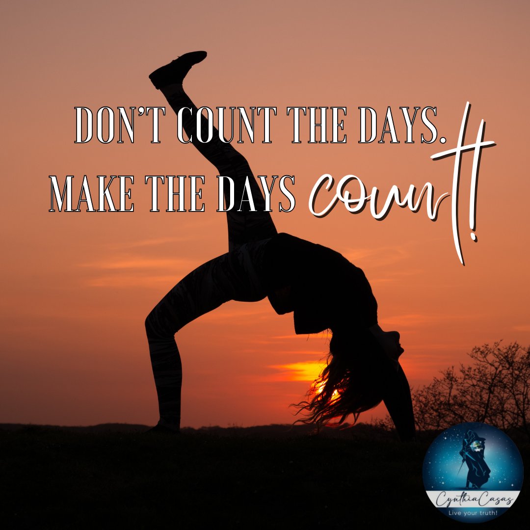 CynthiaCasas_'s tweet image. Focus on making each day count instead of counting the days passing by. Embrace the present and seize every opportunity it brings. #CarpeDiem #LiveFully #InTheMoment