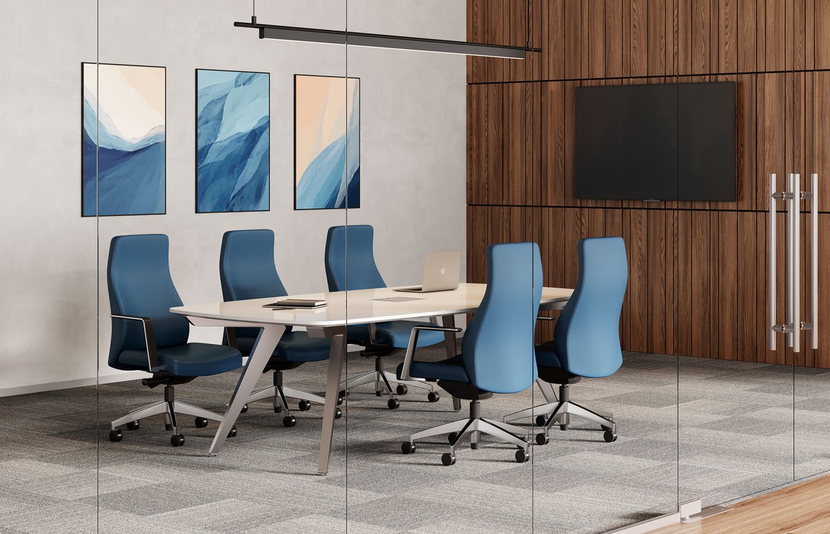IndianaFurn's tweet photo. The Strut leg is designed with minimalist lines and angles, as well as integrated wire management, to establish modern sensibility in any work area. https://t.co/NgIrA4Es2y