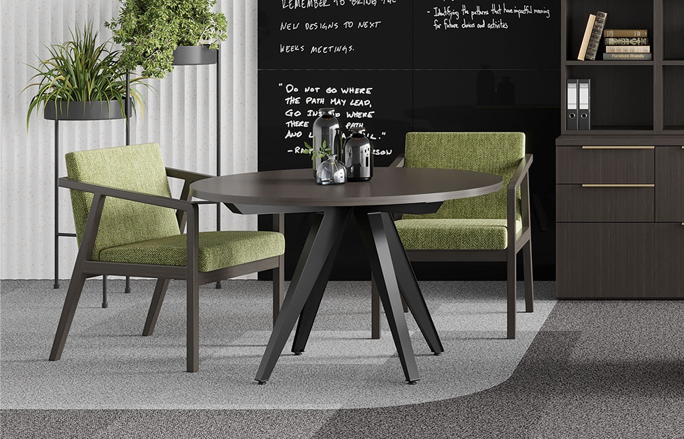 IndianaFurn's tweet photo. The Strut leg is designed with minimalist lines and angles, as well as integrated wire management, to establish modern sensibility in any work area. https://t.co/NgIrA4Es2y