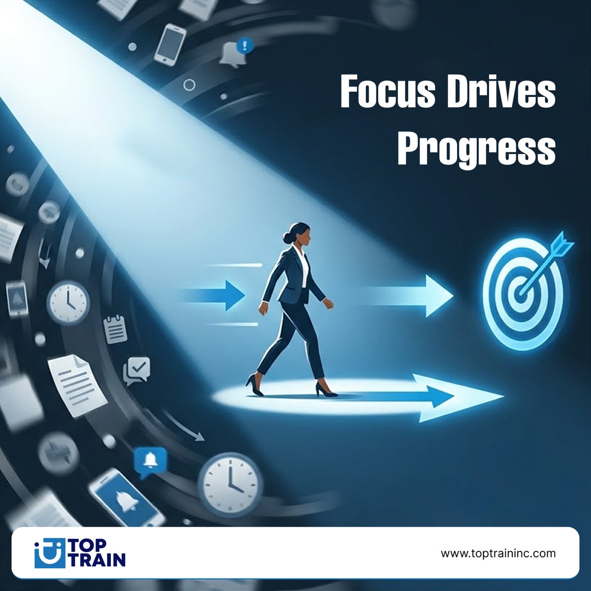 Toptrain53648's tweet photo. Focus drives progress. 

 TopTrain keeps you on track.

#CareerFocus #TopTrain https://t.co/qaNWq3ACxy