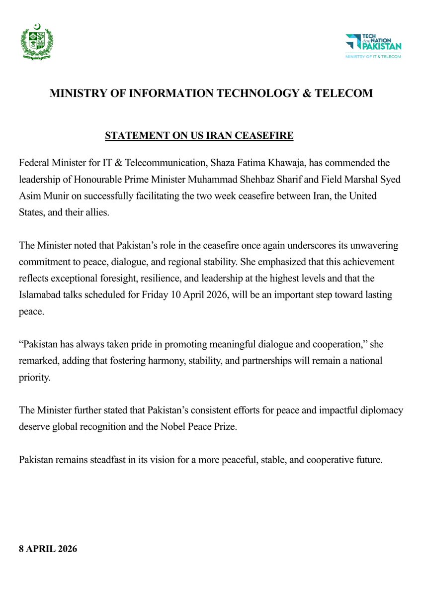 Ministry of IT & Telecom tweet media