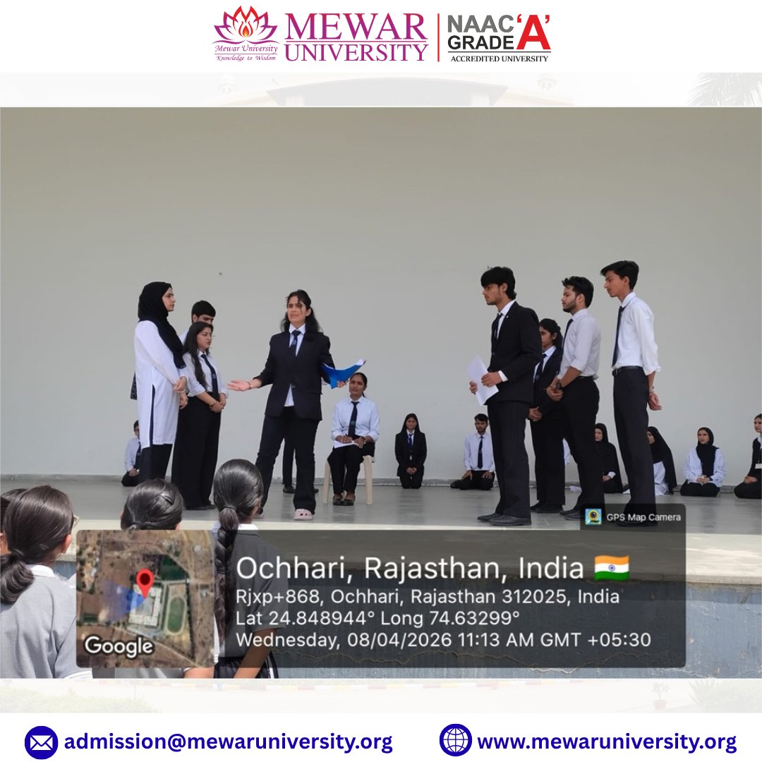 universitymewar's tweet image. 🎭 Extension Activity Report | NAAC Cycle 3 Initiative
📅 8 April 2026
📍 AIM Academy, Chittorgarh

#MewarUniversity successfully conducted an impactful #ExtensionActivity under #NAACCycle3, focusing on raising awareness about #Dowry and #DomesticViolence.

#SocialAwareness