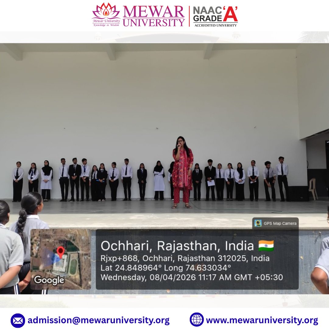 universitymewar's tweet image. 🎭 Extension Activity Report | NAAC Cycle 3 Initiative
📅 8 April 2026
📍 AIM Academy, Chittorgarh

#MewarUniversity successfully conducted an impactful #ExtensionActivity under #NAACCycle3, focusing on raising awareness about #Dowry and #DomesticViolence.

#SocialAwareness
