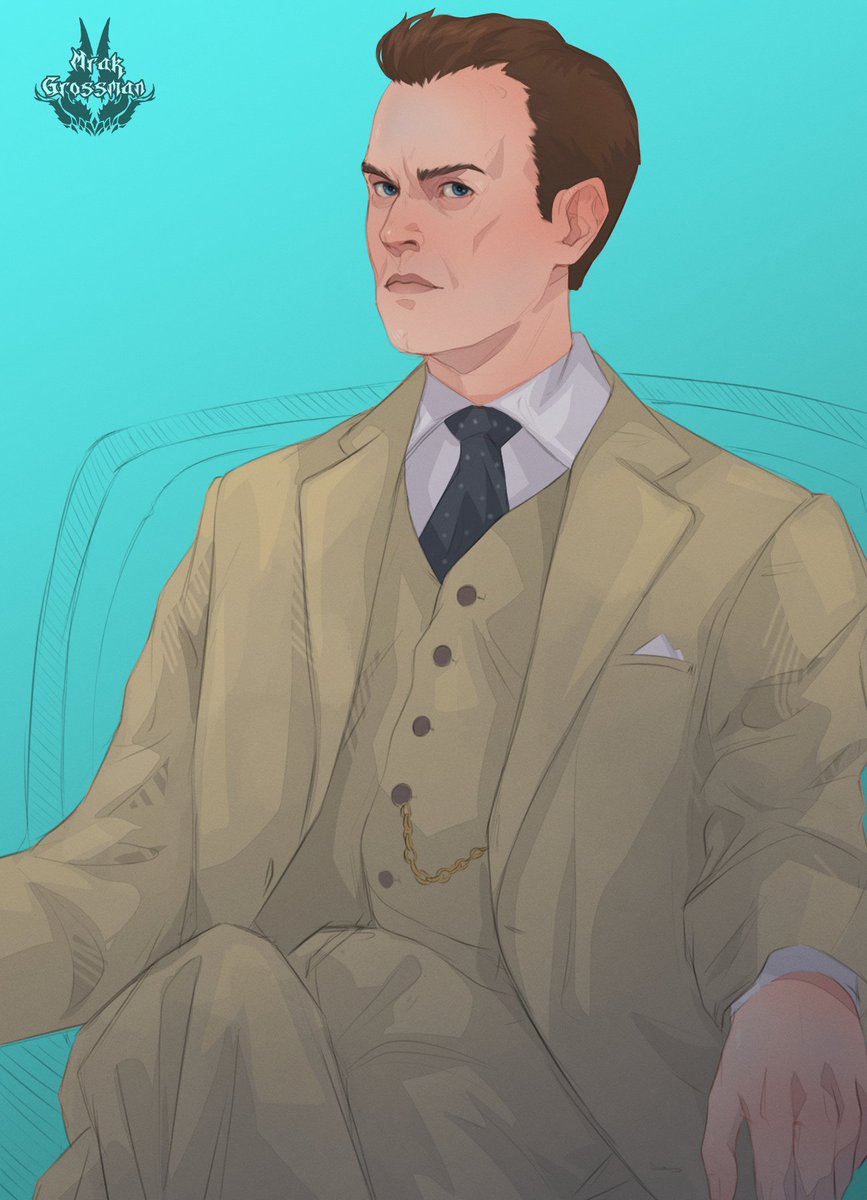 _GROSSMAN's tweet photo. Just a sketch. Meaningless. It's become a tradition to draw Mycroft once a year.
#SherlockBBC #mycroft #MarkGatiss #art #fanart https://t.co/d0QgmeAaW7