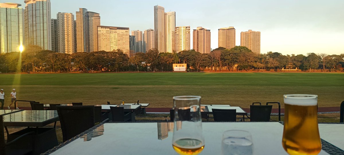 Post polo beers on a beautiful Manila day.