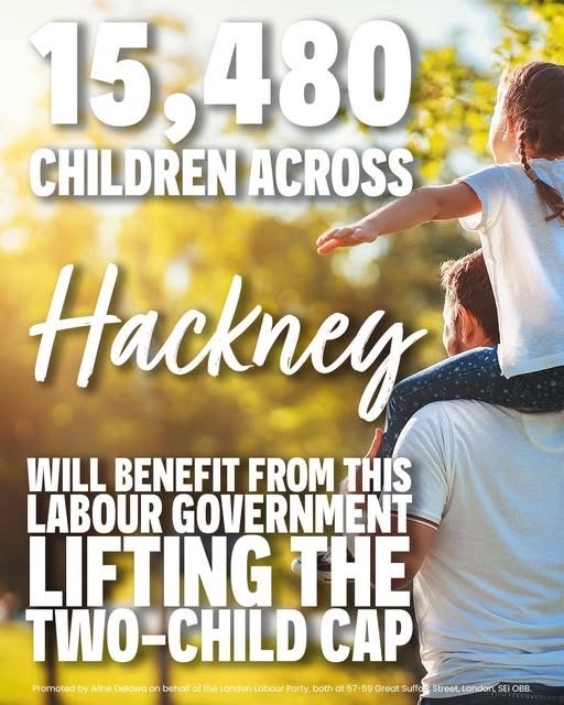 BaranBayir's tweet photo. 15,480 children in Hackney will benefit from Labour lifting the two-child cap.

Real action to tackle child poverty.

While others talk, @UKLabour delivers! https://t.co/2TAZaqHB5Q