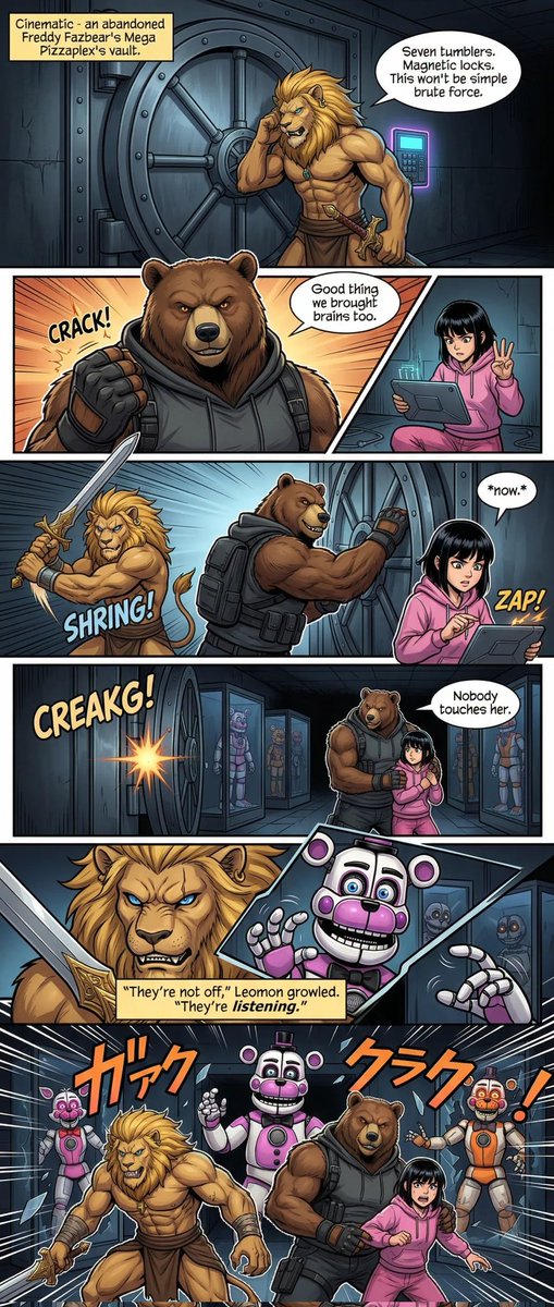 CheetahGla96846's tweet image. Hello 👋 good morning. 
This is here: photo comics, new hands, signs of language ASL. Was my ideas anything different things like that. #GlamrockFreddy #Thrilled #naturebeastfurries #BearBurglar #glambearburglaralliance #fnafng #freddyinspace2 #LunarBase #fnaflore #ScottCawthon