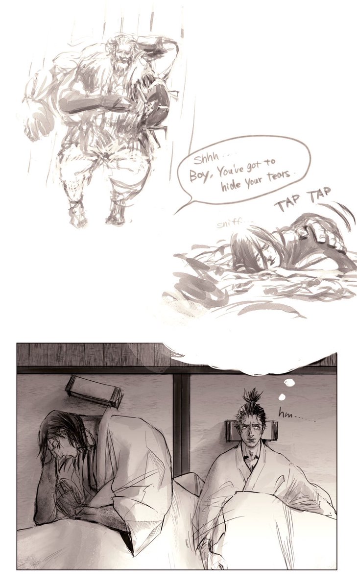 jandro_amu's tweet image. 今見るとだいぶ解釈違いだけど可愛いので再UP
同衾する🐺と🏹