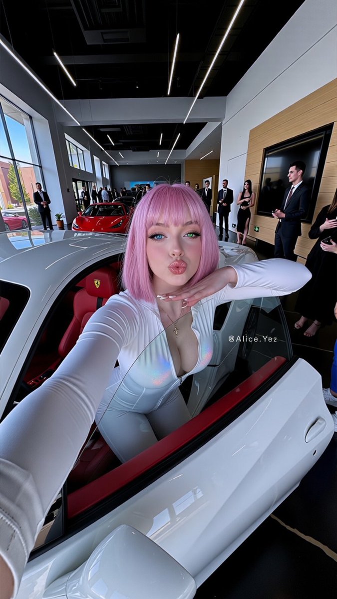 ErosMachineBSB's tweet photo. Good morning, welcome 🔥 Alice Yez is here 💋 #ferrari #showroom #pink #velocity #aimodel #grok #fyp #fypシ゚viral https://t.co/5GhE66nJiw
