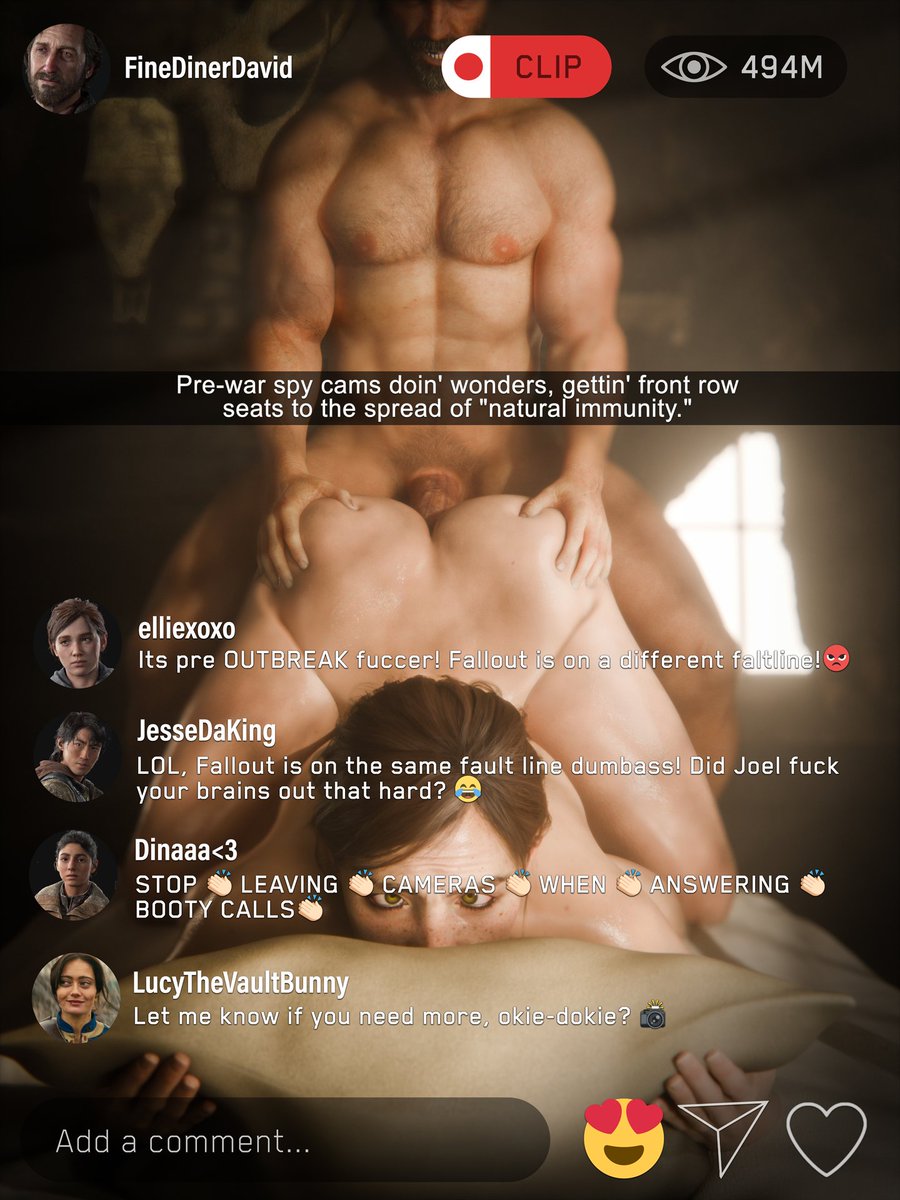 currysfm's tweet photo. Ellie and Joel caught in 4K (also Fallout crossover somehow) 🫣

Commission by Jack White

Joel by @LeGuymelef 
Ellie by BobbySnaxey

👀 https://t.co/1H1Axzr0ti