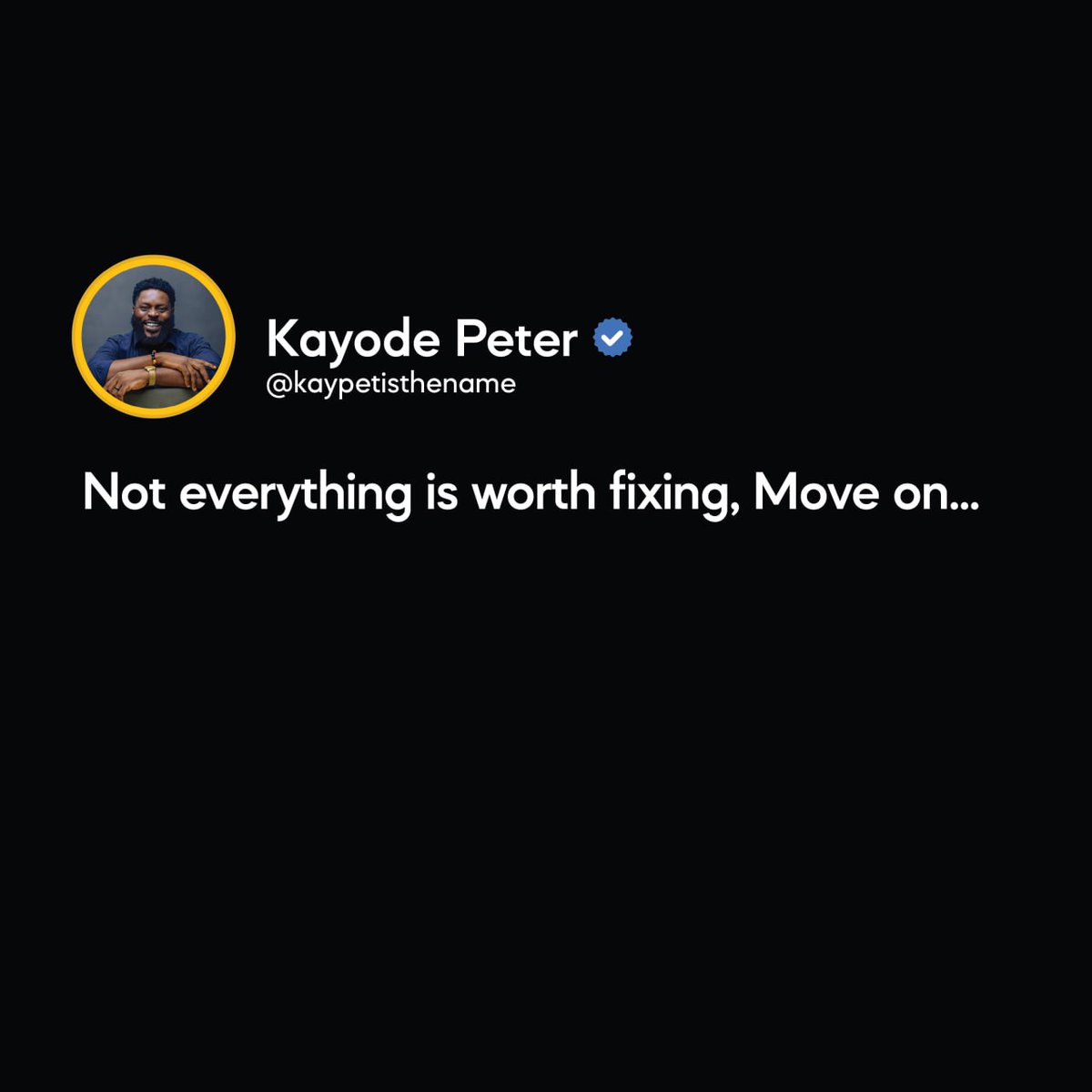 KaypetIsTheName's tweet photo. Always remember this.
.
#MindsetShift #GrowthMindset #BlackYorubaBoi #NotesByKaypet https://t.co/WgN32oqBAX