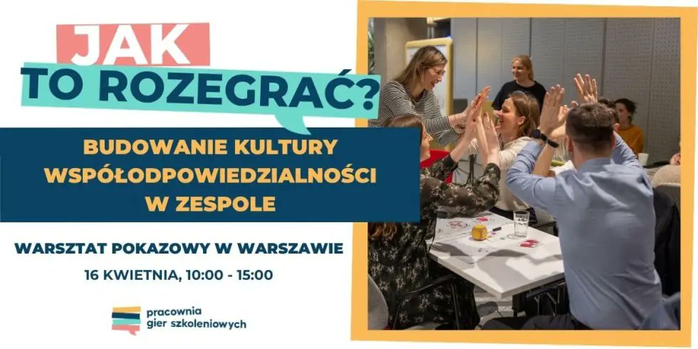Czy Twój zespół działa jak zbiór niezależnych jednostek?

bit.ly/4vjXYxG

A gdyby tak zobaczyć, jak wygląda zespół, który działa inaczej?

Zapraszamy na warsztat pokazowy: Budowanie kultury współodpowiedzialności w zespole