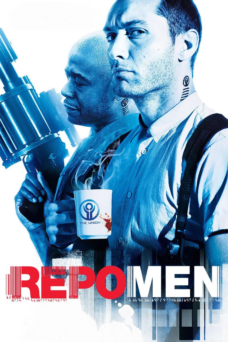 HighDefDiscNews's tweet photo. /// 4K COMING SOON / PREORDER ///

The 2010 film REPO MEN will come to 4K UHD Blu-ray on June 30 via @KLStudioClassic. #4K #Bluray #PhysicalMedia @UltraHDBluray #RepoMen #JudeLaw #ForestWhitaker 

Preorder link: https://t.co/2moQ7tdyFh

Details //

Product Extras :
DISC 1 (Theatrical 4KUHD):

Audio Commentary by Director Michael Sapochnik and Writers Eric Garcia and Garrett Lerner
NEW Audio Commentary by Entertainment Journalists/Authors Bryan Reesman and Max Evry
5.1 Surround and Lossless 2.0 Audio
Triple-Layered UHD100 Disc
Optional English Subtitles
DISC 2 (Theatrical BLU-RAY):

Brand New HD Master – Audio Commentary by Director Michael Sapochnik and Writers Eric Garcia and Garrett Lerner
NEW Audio Commentary by Entertainment Journalists/Authors Bryan Reesman and Max Evry
Theatrical Trailer
5.1 Surround and Lossless 2.0 Audio
Dual-Layered BD50
Optional English Subtitles
DISC 3 (Unrated BLU-RAY):

Audio Commentary by Director Michael Sapochnik and Writers Eric Garcia and Garrett Lerner
Deleted Scenes
The Union Commercials
Inside the Visual Effects
5.1 Surround and Lossless 2.0 Audio
Dual-Layered BD50
Optional English Subtitles