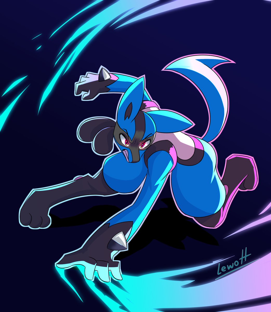 Lewott_'s tweet photo. Lucario drawing idk what to title this https://t.co/zJ5KjfyKVU