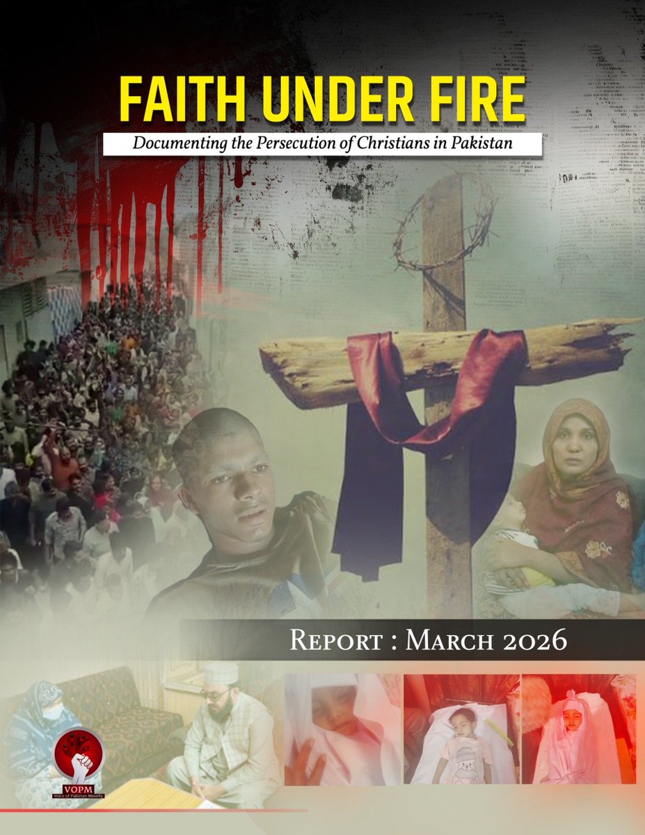 ayesha16g's tweet image. March 2026: Alarming report reveal continued persecution of #Christians in #Pakistan, with attacks &amp;amp; discrimination persisting despite calls for protection.

thevopm.org/wp-content/upl…
#ChristiansUnderAttack