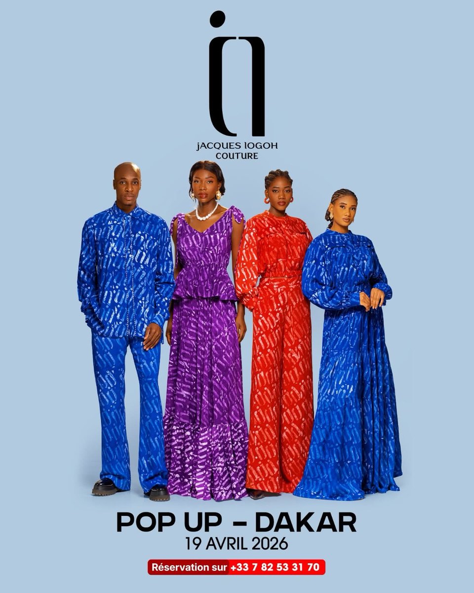 Jacqueslogoh's tweet photo. Découvrez une expérience exclusive avec Jacques Logoh Couture !
Nous vous convions à une vente privée exceptionnelle à Dakar le 19 avril.
Pour recevoir votre invitation personnalisée, contactez-nous dès maintenant à ce numéro +33 7 82 53 31 70 https://t.co/6D5H5SxqbE