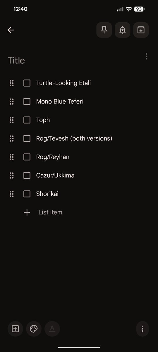 AmFuzzLel's tweet photo. I promised myself I'd try more wacky decks when I won an event. Here's the list of decks I want to submit to events this year 😊 https://t.co/a9KwB92Poz