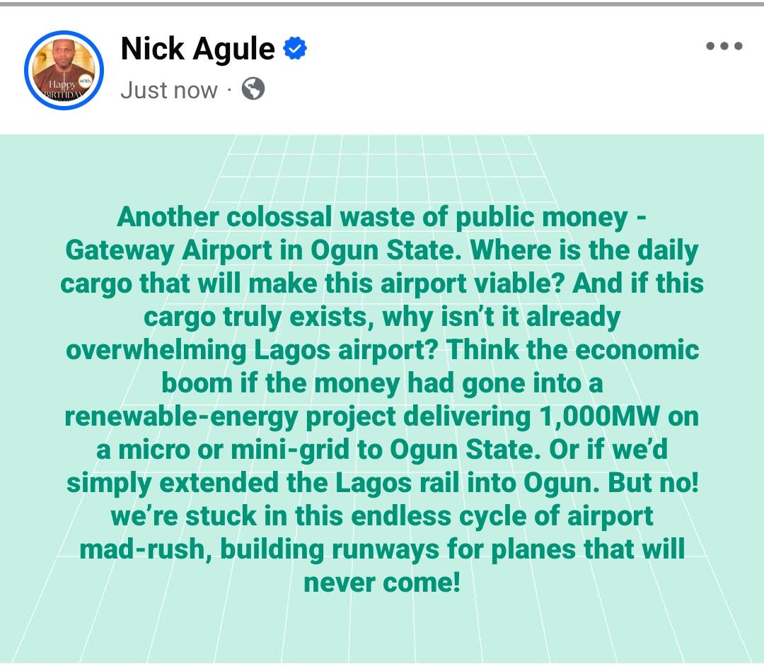 Nick Agule, FCA tweet media