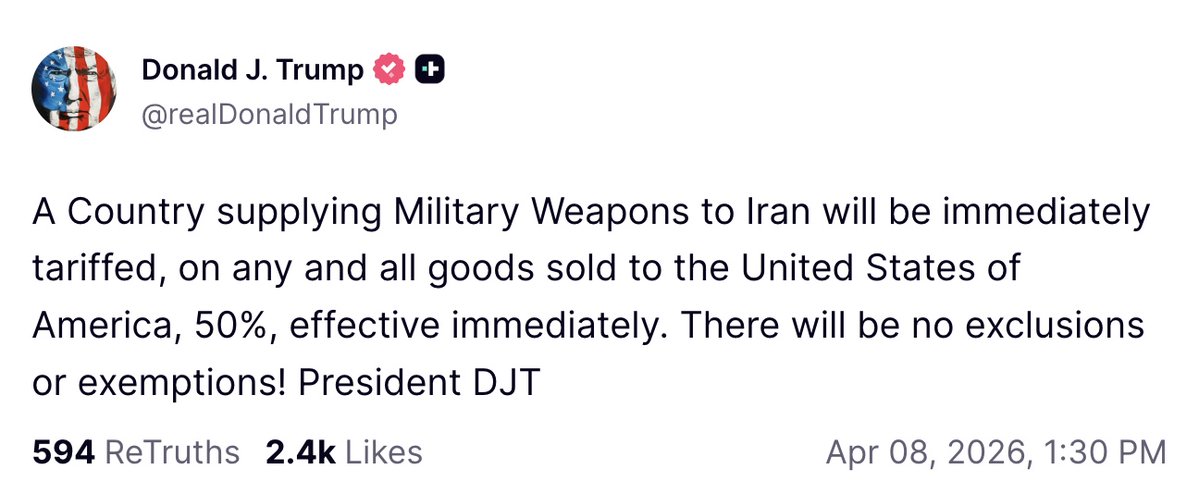 Donald J Trump Posts TruthSocial tweet media