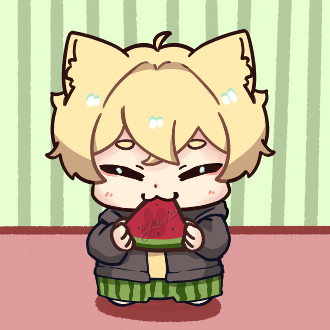 vyuu_san's tweet photo. Alacil boxer semangka🍉✨ #DOSENART https://t.co/69Jr5sU80e