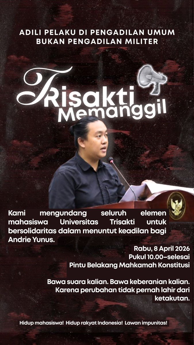 Ini bukan hanya tentang satu orang.
Ini tentang keadilan untuk semua.
#KeadilanUntukSemua #LawanKetidakadilan #MahasiswaBersatu